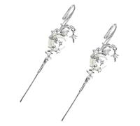 MYTH OF THE MOON Orecchini a Gancio con Ago per Piercing, 2024 Novità Orecchini Avvolgenti Crawler a Stella e Luna con Gancio, Orecchini Creativi a Stella e Luna, Regali per la Migliore Amica, 6.5 cm