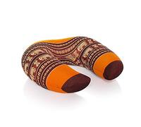 MyThaiMassage Thai Kapok - Cuscino cervicale, realizzato a mano, in Thailandia (arancione)