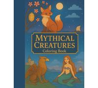 Mythic Creatures Coloring Book for Kids Ages 8-12 - Magical Creatures & Legendary Heroes with Fun Facts: 40 Detailed Line-Art Illustrations of ... Origins, Fun Facts & Creative Prompts