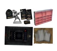 Mythic Games Darkest Dungeon - Set di accessori per giochi da tavolo: scatola moschettiere, organizer più scuro, tappetino da tappezzeria scuro e protezione eroica dalle maniche del buio (4 articoli)