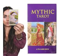Mythic Tarot Deck, 78 Sheet Party Board Set, Beginner Fortune Game with Balanced Grip, Compact Utility with Sturdy Texture, 4.06x2.36 inches Spiritual Accessory, Practical Aid for English Version