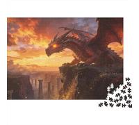 Mythical Beast Puzzle 1000 Pezzi Carta Spessa Dettagliato Per Adultidifficil Non Tossico Dragon Per Famiglie Attività in Famiglia 70x50cm/1000pcs