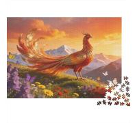 Mythical Beast Puzzle 1000 Pezzi Carta Spessa Dettagliato Per Adultidifficil Non Tossico Phoenix Per Famiglie Regalo Natale 38x26cm/1000pcs