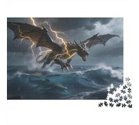 Mythical Beast Puzzle 1000 Pezzi Carta Spessa Dettagliato Per Adultidifficil Resistente Dragon Collezion Attività in Famiglia 38x26cm/1000pcs