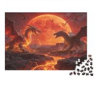 Mythical Beast Puzzle 1000 Pezzi Carta Spessa Dettagliato Per Adultidifficil Resistente Dragon Decorativi Per Casa Regalo 52x38cm/1000pcs