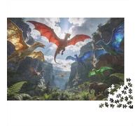 Mythical Beast Puzzle 1000 Pezzi Carta Spessa Dettagliato Per Adultidifficil Resistente Dragon Per Famiglie Puzzle Per Famiglia 70x50cm/1000pcs