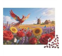 Mythical Beast Puzzle 1000 Pezzi Carta Spessa Dettagliato Per Adultidifficil Sfida Phoenix Per Famiglie Regalo Natale 70x50cm/1000pcs