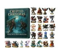 mythical creature Christmas Countdown Calendars 2025, 24 Days Mythical creatures Advent Christmas Calendar with 24 PCS 2D Flat Mini Decor collectible Toy, For Christmass Tree Home Decor