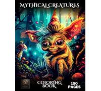 Mythical Creatures Coloring Book: Fantasy Grayscale Coloring Pages for Adults and Teens: Forest Fairies, Mushroom Hat Beings, Enchanted Tiny ... Folk | 150 Magical Pages for Relaxation