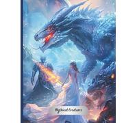 Mythical Creatures: Coloring Book for Adults and Teens, Color Your Own Kawaii Fantasy Creatures, Dragons, Baby Dragons, and Fairies for Relaxation and Stress Relief.