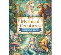 Mythical Creatures Coloring Book: Relaxing Fantasy Coloring Pages with Magical Beings for Adults and Teens