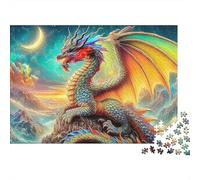 Mythical Creatures Rompicapi per Adulti Giocattoli 1000 PezzoFantasy Dragon Jigsaw Puzzle per Adulti & Bambini Dai 12 Anni +100% Recvcled Cartone52x38cm/1000pz