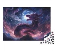 Mythical Dragon Space 1000 Pezzi Cartone Spesso Pacchetto Puzzle Fans Per Ragazzi 12-18 Anni Allenamento Del Cervello Decorazione Murale 38x26cm/1000pcs