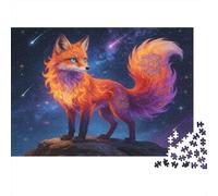 Mythical Fox Starry Night Puzzle Fai Da Te Da 1000 Pezzi in Cartone Extra Spesso Per Amanti Della Famiglia, Gioco Divertente, Bella Decorazione Murale, Regalo Compleanno Perfetto Per I Genitori 52x38