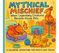 Mythical Mischief: When Legendary Creatures Become House Pets - A Whimsical Adult and Teens Coloring Book for Stress Relief and Creative Relaxation