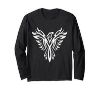 Mythical Phoenix Bird Rise from Ashes Graphic Born Again... Maglia a Manica