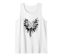 Mythical Phoenix Bird Rise from Ashes Watercolor Graphic Canotta