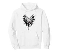 Mythical Phoenix Bird Rise from Ashes Watercolor Graphic Felpa con Cappuccio