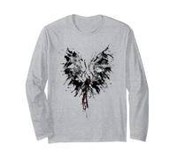 Mythical Phoenix Bird Rise from Ashes Watercolor Graphic Maglia a Manica