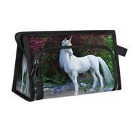 Mythical - Trousse da viaggio con unicorno bianco, per donne, uomini, bambini, ragazze, ragazzi, multiuso, per articoli da toeletta e articoli da toeletta, Colore, L, Organizer per borse