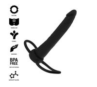 Mythology Cobi Onyx - Dildo Anale in Silicone con Anello Fallico 13 Cm