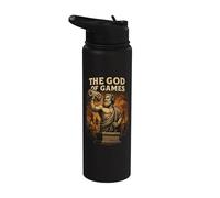 Mythology God Gamer Retro Gaming Humor Controller Game Stainless Steel Insulated Water Bottle