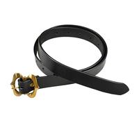 Mythrojan Cintura Medievale in Pelle Cintura da Cavaliere Rinascimentale Vinatge con Fibbia in Ottone Massiccio per rievocazione Larp Accessorio Cosplay Vichingo, Nero - 60" Vita Lunga Fino a 35-51"