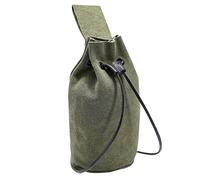Mythrojan Custodia medievale in pelle scamosciata Accessori per costumi cosplay rinascimentali Marsupio vintage per LARP Borsa per dadi Renfair Marsupio con coulisse per uomo Donna - Verde - 8" x 6,5"