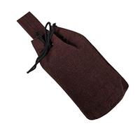 Mythrojan Drawstring Belt Pouch Medieval Renaissance Bag Viking Waist Pouch with Genuine Suede Leather for Medieval Events, SCA, LARP, Reenactments, Cosplay Costume Accessory - Wine Red