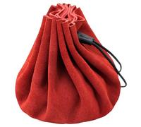 Mythrojan Medieval Jewelry Belt Pouch LARP Renaissance Waist Bag with Adjustable Strap, Suede Leather for Cosplay and Historical Reenactments - Red