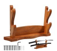 Mythrojan Supporto per spada in legno massello Supporto per spada medievale Supporto a parete Espositore per spada samurai Supporto per spada Katana Espositore da parete per spada gladiatore