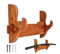 Mythrojan Supporto per spada in legno massello Supporto per spada medievale Supporto a parete Espositore per spada samurai Supporto per spada Katana Espositore da parete per spada gladiatore