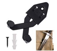 Mythrojan Sword Wall Mount Vertical Hanger Axe Wall Mount Universal Sword Holder With Metal for Sword display | Black | 3Inches