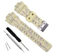 MyTime OliBoPo - Cinturino di ricambio per orologio Casio da uomo, G-Shock GD120/GA-100/GA-110/GA-100C Motivo Linea-Marrone Chiaro