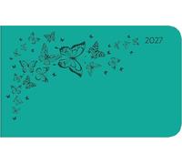 MyTimer TO GO Deluxe Türkis 2027: Taschenkalender Querformat 15x9 cm - Wochenplaner mit 4-sprachigem Kalendarium, Tucson-Einband & Motivprägung, ideal für unterwegs