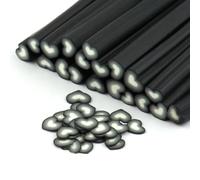 MyTinyWorld 4 bastoncini per nail art a forma di cuore bianco e nero fatti a mano