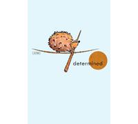 myTme notebook - Determined Hedgehog on a tightrope.: 100 page notebook with blank pages and 8mm wide lined pages. Hand drawn Illustrations by Mother Hen Art.