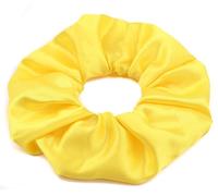 Mytoptrendz® Elastico per capelli in raso, tinta unita, per coda di cavallo, senza tracce, accessorio classico per capelli (giallo)