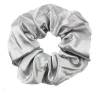 Mytoptrendz® Fasce elastiche per capelli in raso, senza tracce in tinta unita, accessorio classico per capelli (grigio argento)