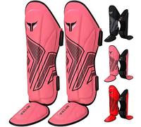 Mytra Fusion Adult Shin Pad, Shin Protector, Shin Guard For Boxing, MMA, Muay Thai, & Martial Arts Training (Pink, L/XL)