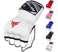 Mytra Fusion Bambini sottoguanti boxe Imbottito in gel sottoguanti con cinturini da polso Quick lunghi 76 cm, Elastico fascia da box MMA, Muay Thai, Kickboxing, Pugni e Arti Marziali (White)