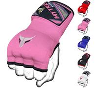 Mytra Fusion Bambini sottoguanti boxe Imbottito in gel sottoguanti con cinturini da polso Quick lunghi 76 cm, Elastico fascia da box MMA, Muay Thai, Kickboxing, Pugni e Arti Marziali (Pink)