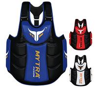 Mytra Fusion Chest & Belly Protector Body Shield Body Armor Body Pad Body Protector Chest Ribs and Belly Protector for Boxing MMA Muay Thai Fitness Gym Workout (Blue Black)
