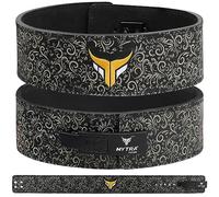 Mytra Fusion cintura palestra con fibbia cintura powerlifting per Palestra, Fitness, Allenamento, donna & cintura palestra uomo (Black, L)