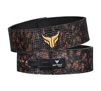 Mytra Fusion cintura palestra Pelle vera cintura sollevamento pesi Con leva cintura powerlifting per uomini e donne cintura bodybuilding (Dark Brown, L)