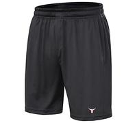 Mytra Fusion Pantaloncini Uomo Sportivi Pantaloncini Palestra per Usi Multipli Pantaloncini da Muay Thai MMA Comoda Cintura Elastica Nera Pantaloncini per Allenamento, Calcio, Allenamento (Black, S)