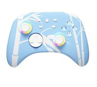 Mytrix Controller Wireless Pro con joystick effetto Hall/trigger Hall (nessuna deriva), controller Bluetooth blu per Nintendo Switch, PC Windows iOS Android Steam con luce RGB/programmabile/Turbo
