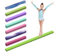 mytueetp Trave Ginnastica Artistica per Casa, Trave Ginnastica Artistica 2,1 m/220 LB, Pelle, Attrezzatura da Ginnastica Pieghevole per Ragazze, Allenamento a casa, Ginnastica Artistica