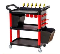 MYUYEE 3 Tier Auto Detailing Cart Repair Tool Cart with Wheels,Heavy Duty Commercial Service Tool Cart,Rolling Mechanic handling Tool Cart Storage(C)