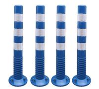 MYUYEE Barriere di Sicurezza per delimitatori di Traffico per autostrade/parchi/parcheggi/Strade Confezione da 4 Coni di Avvertimento Flessibili Commerciali Kit,Blu+Bianco